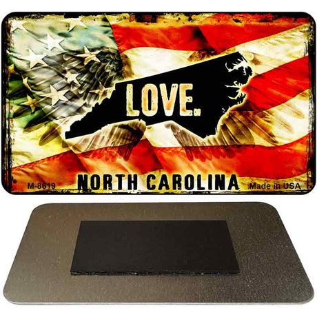 Love North Carolina Novelty Metal Magnet M-8619