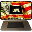 Love North Dakota Novelty Metal Magnet M-8620