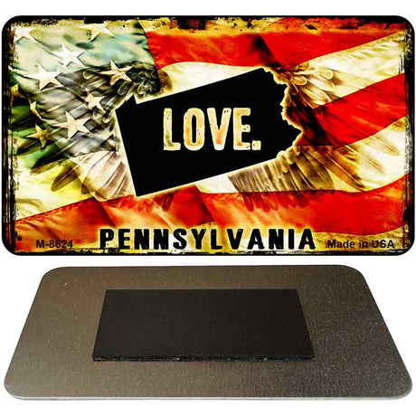 Love Pennsylvania Novelty Metal Magnet M-8624