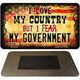 Love My Country Novelty Metal Magnet M-8638