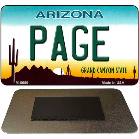 Page Arizona State License Plate Tag Magnet M-8659