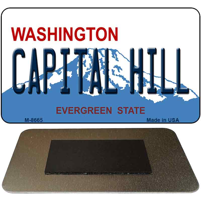 Capital Hill Washington State License Plate Tag Magnet M-8665