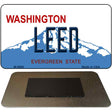 Leed Washington State License Plate Tag Magnet M-8669