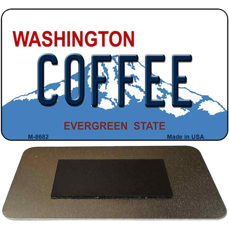 Coffee Washington State License Plate Tag Magnet M-8682