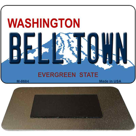 Bell Town Washington State License Plate Tag Magnet M-8684