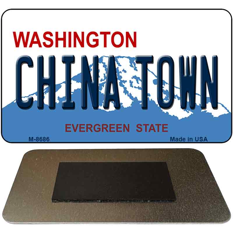 China Town Washington State License Plate Tag Magnet M-8686