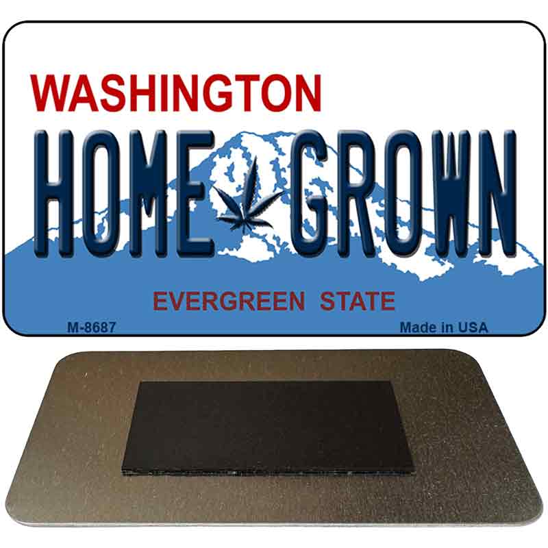 Home Grown Washington State License Plate Tag Magnet M-8687