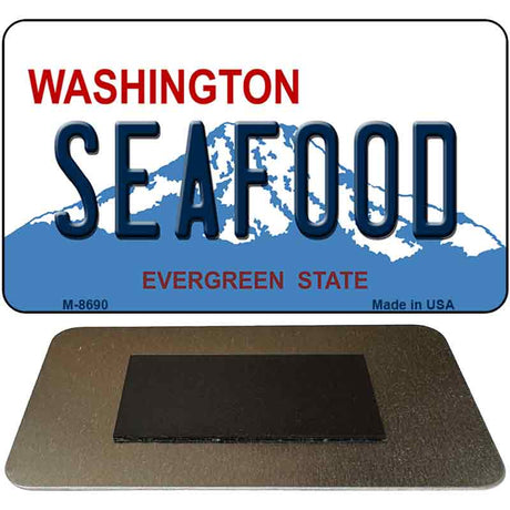 Seafood Washington State License Plate Tag Magnet M-8690