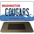 Cougars Washington State License Plate Tag Magnet M-8693