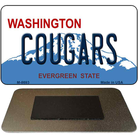 Cougars Washington State License Plate Tag Magnet M-8693