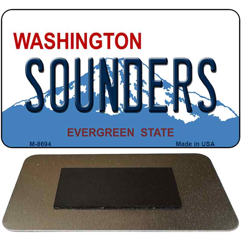 Sounders Washington State License Plate Tag Magnet M-8694