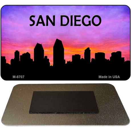 San Diego Silhouette Novelty Metal Magnet M-8707