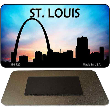 St Louis Silhouette Novelty Metal Magnet M-8723