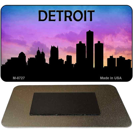 Detroit Silhouette Novelty Metal Magnet M-8727