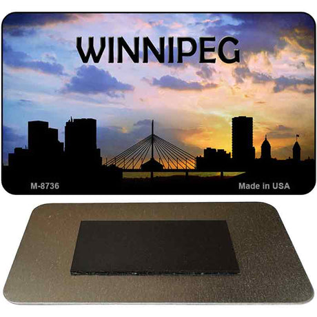 Winnipeg Silhouette Novelty Metal Magnet M-8736