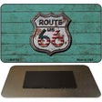 Route 66 Rusty On Wood Novelty Metal Magnet M-8774