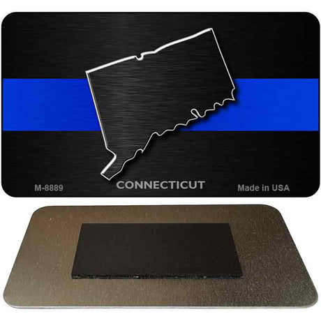 Connecticut Thin Blue Line Novelty Metal Magnet M-8889