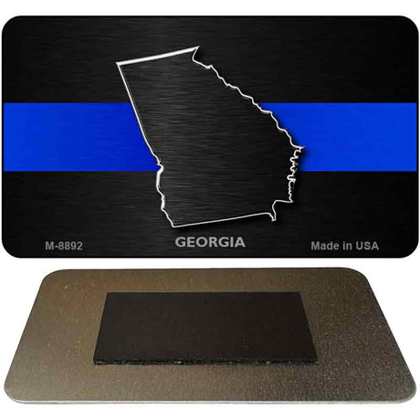 Georgia Thin Blue Line Novelty Metal Magnet M-8892