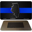 Illinois Thin Blue Line Novelty Metal Magnet M-8895