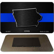 Iowa Thin Blue Line Novelty Metal Magnet M-8897