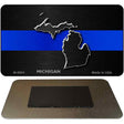 Michigan Thin Blue Line Novelty Metal Magnet M-8904