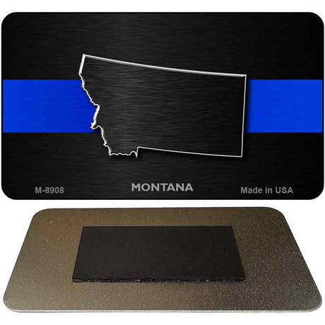 Montana Thin Blue Line Novelty Metal Magnet M-8908