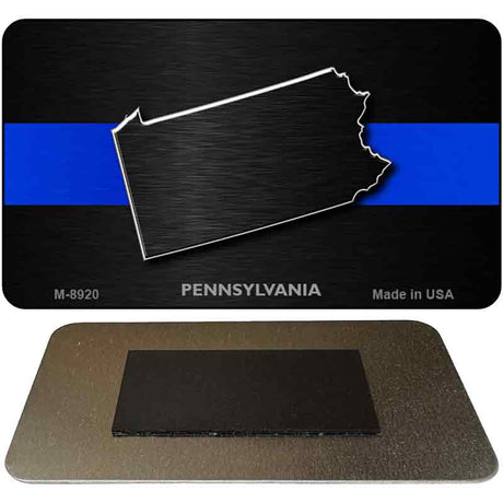 Pennsylvania Thin Blue Line Novelty Metal Magnet M-8920