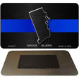 Rhode Island Thin Blue Line Novelty Metal Magnet M-8921