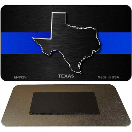 Texas Thin Blue Line Novelty Metal Magnet M-8925