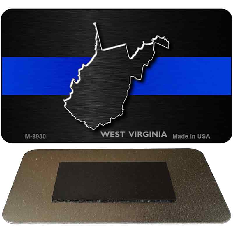 West Virginia Thin Blue Line Novelty Metal Magnet M-8930