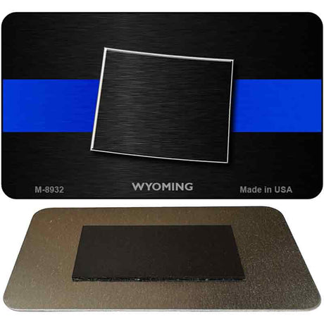 Wyoming Thin Blue Line Novelty Metal Magnet M-8932