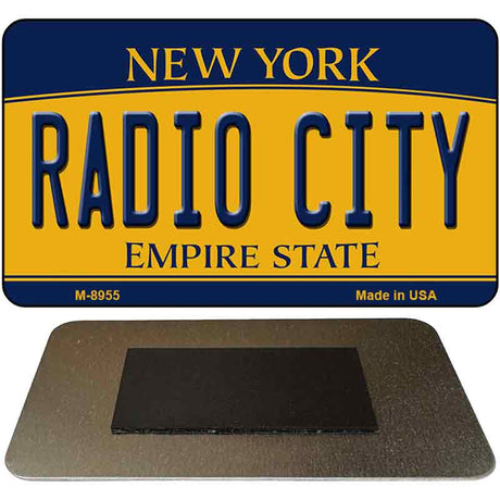 Radio City New York State License Plate Tag Magnet M-8955