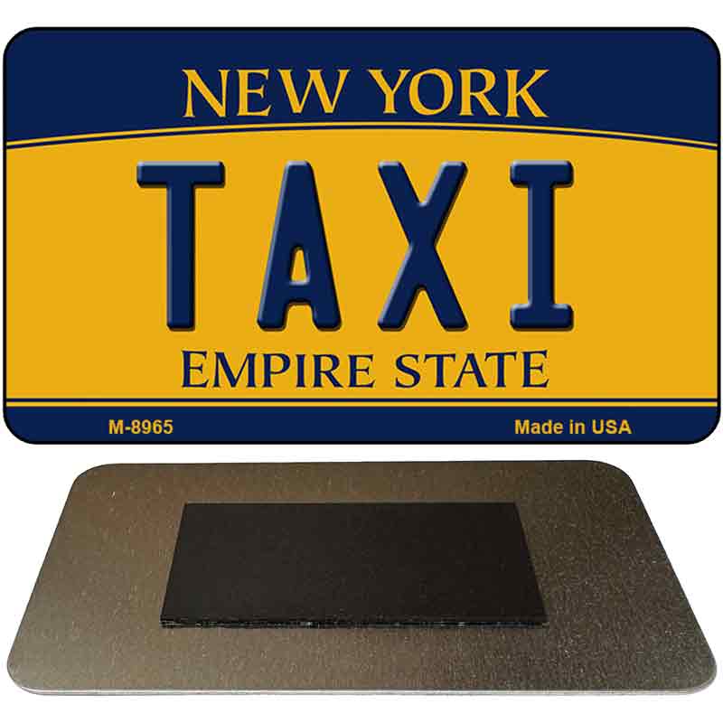 Taxi New York State License Plate Tag Magnet M-8965