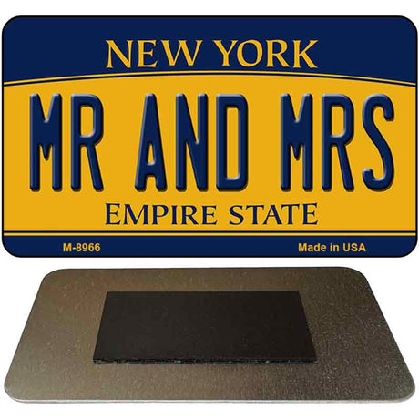 Mr and Mrs New York State License Plate Tag Magnet M-8966