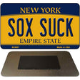 Sox Suck New York State License Plate Tag Magnet M-8967