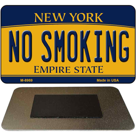 No Smoking New York State License Plate Tag Magnet M-8969