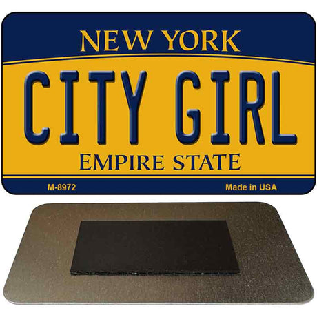 City Girl New York State License Plate Tag Magnet M-8972