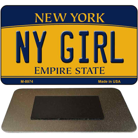 NY Girl New York State License Plate Tag Magnet M-8974