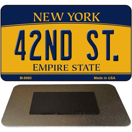 42nd St New York State License Plate Tag Magnet M-8980