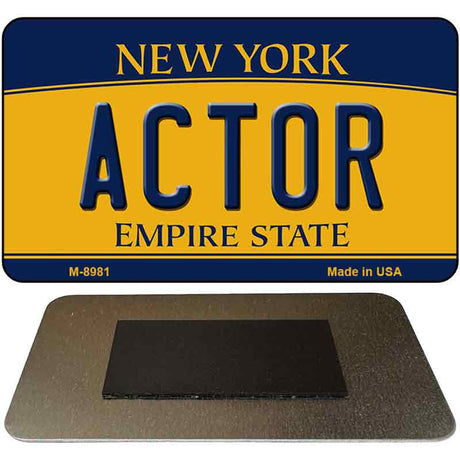 Actor New York State License Plate Tag Magnet M-8981