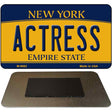 Actress New York State License Plate Tag Magnet M-8982