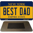 Best Dad New York State License Plate Tag Magnet M-8988