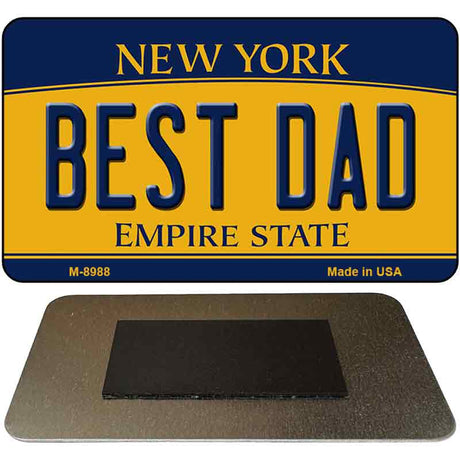 Best Dad New York State License Plate Tag Magnet M-8988