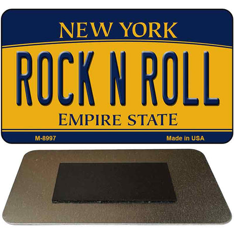 Rock N Roll New York State License Plate Tag Magnet M-8997