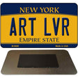 Art LVR New York State License Plate Tag Magnet M-8998