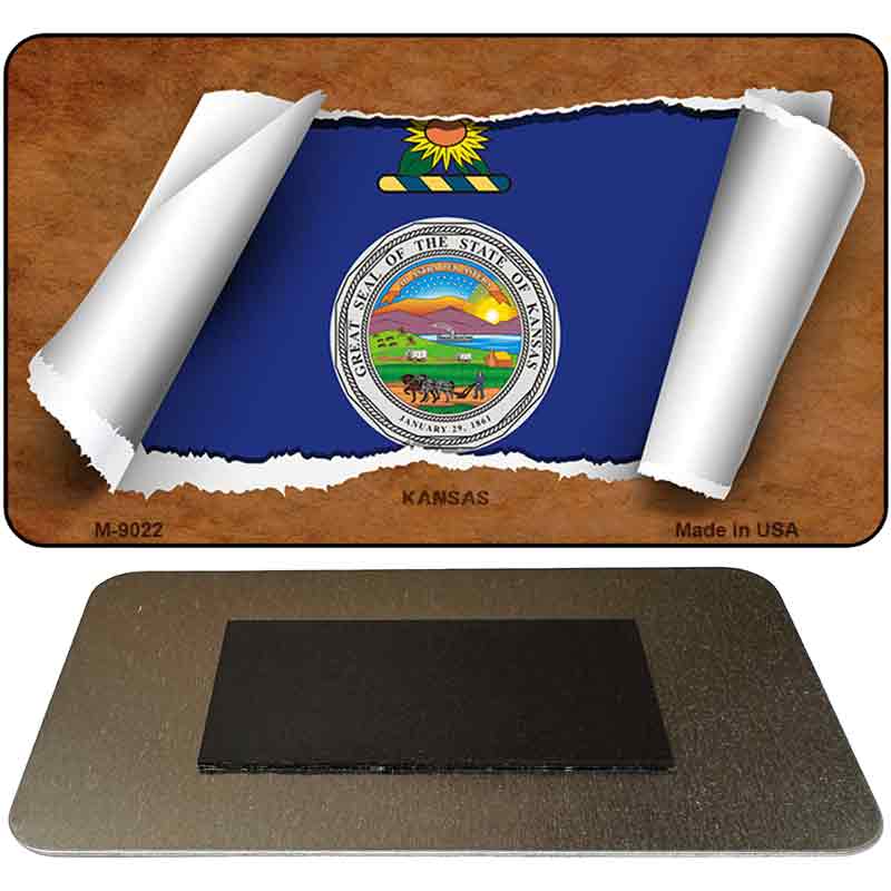 Kansas Scroll Novelty Metal Magnet M-9022