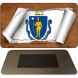 Massachusetts Scroll Novelty Metal Magnet M-9027