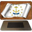 Rhode Island Scroll Novelty Metal Magnet M-9045