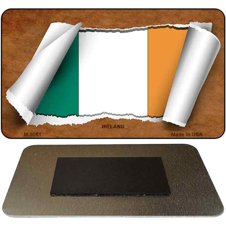 Ireland Flag Scroll Novelty Metal Magnet M-9061