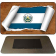 El Salvador Flag Scroll Novelty Metal Magnet M-9065